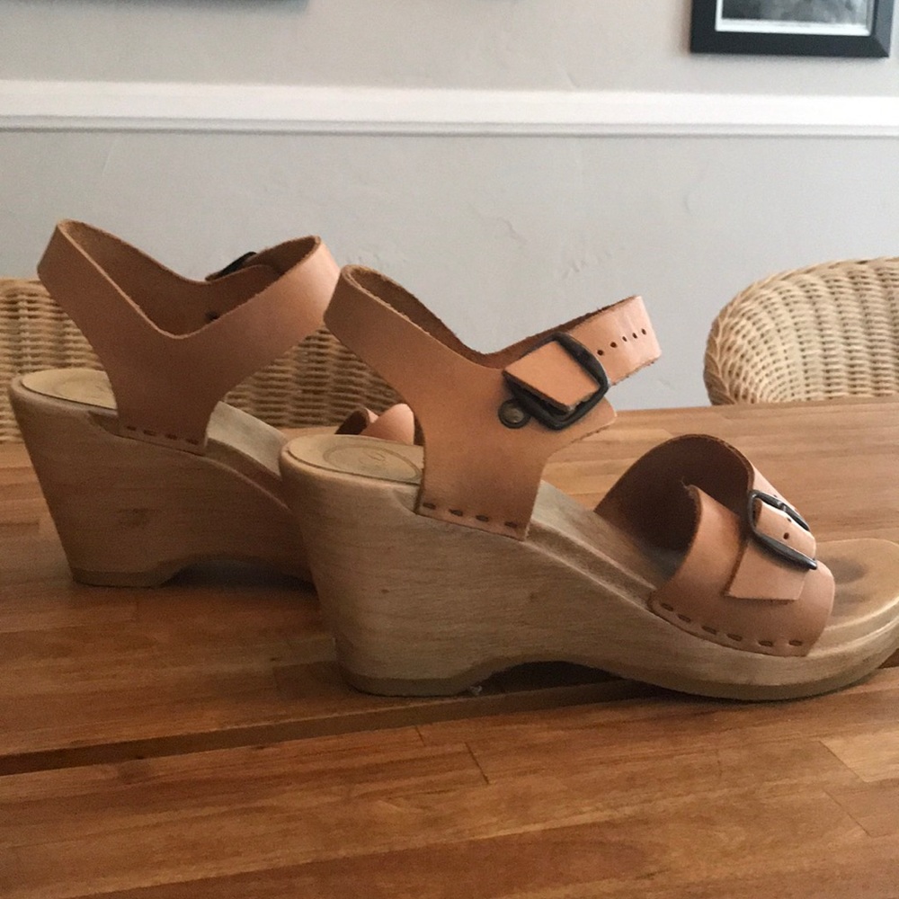No.6 Coco Cross Front Clog on High Heel in Naked